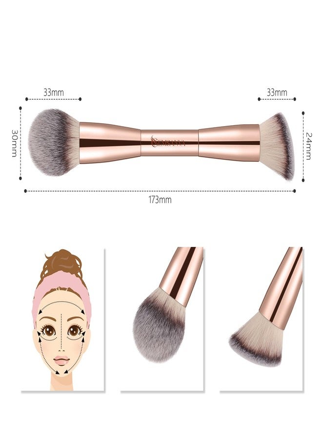 GEMSANVA Foundation Brush & Concealer Brush - Multi-Use Dual Ended Makeup Contour Brush for Cream, Liquid, Powder - Image 2